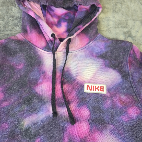 Nike Club X NASA Stargazer Galaxy Tie-Dye Hoodie Size Small Fits Med Air Purple - Picture 4 of 10